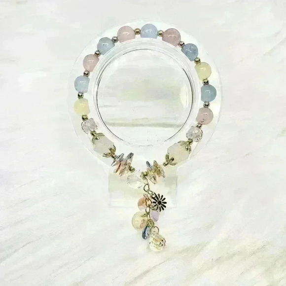 Flower Charm Crystal Bracelet - Picture 1 of 10
